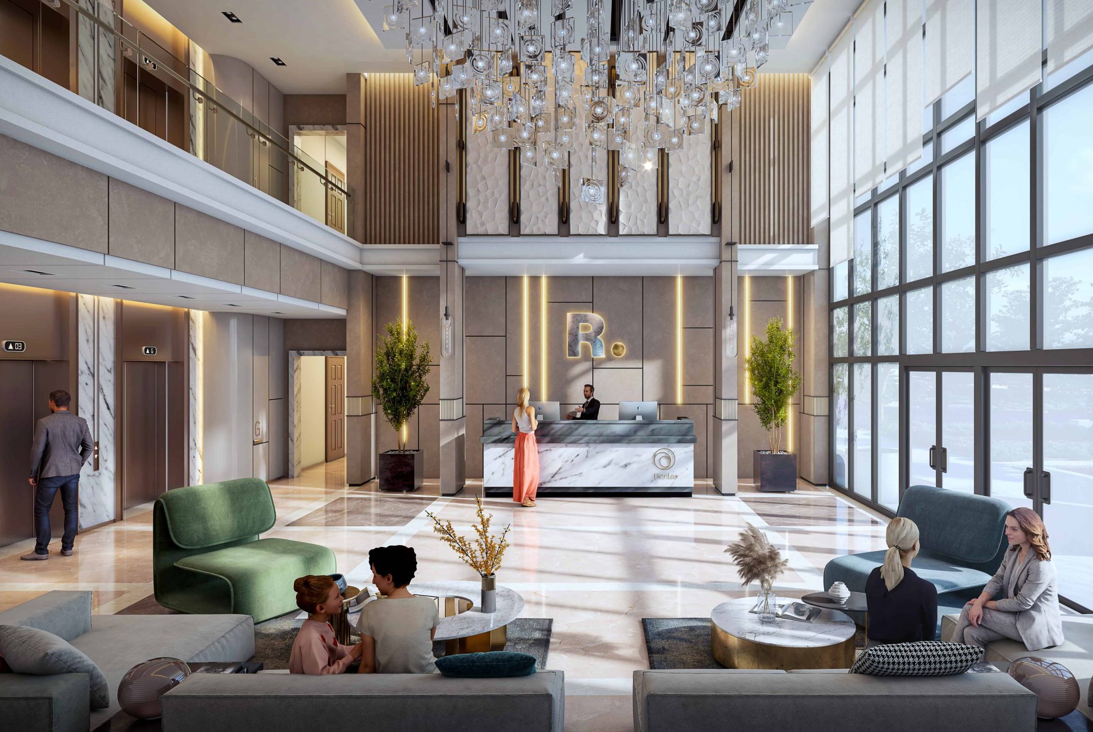 Perla 3 Lobby interior
